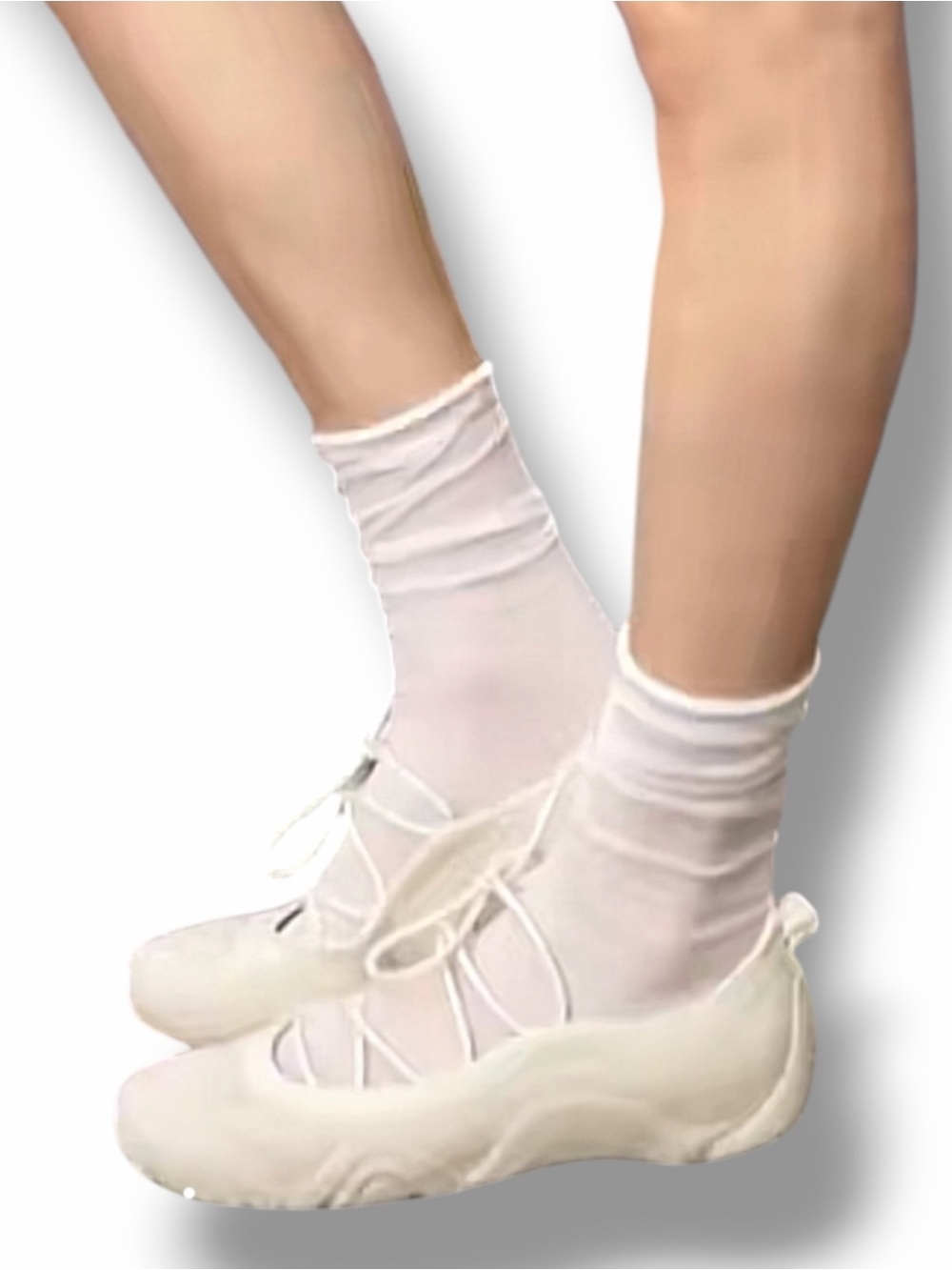 JW PEI Caitlin Lace-up Ballerina Sneakers in Beige Size 7